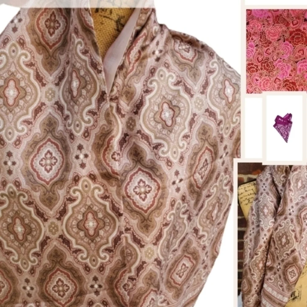 Echo‎ Rose Paisley silk scarf